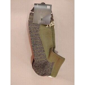 Men's VRST Low Cut Socks 3 Pack Green Gray Black Large